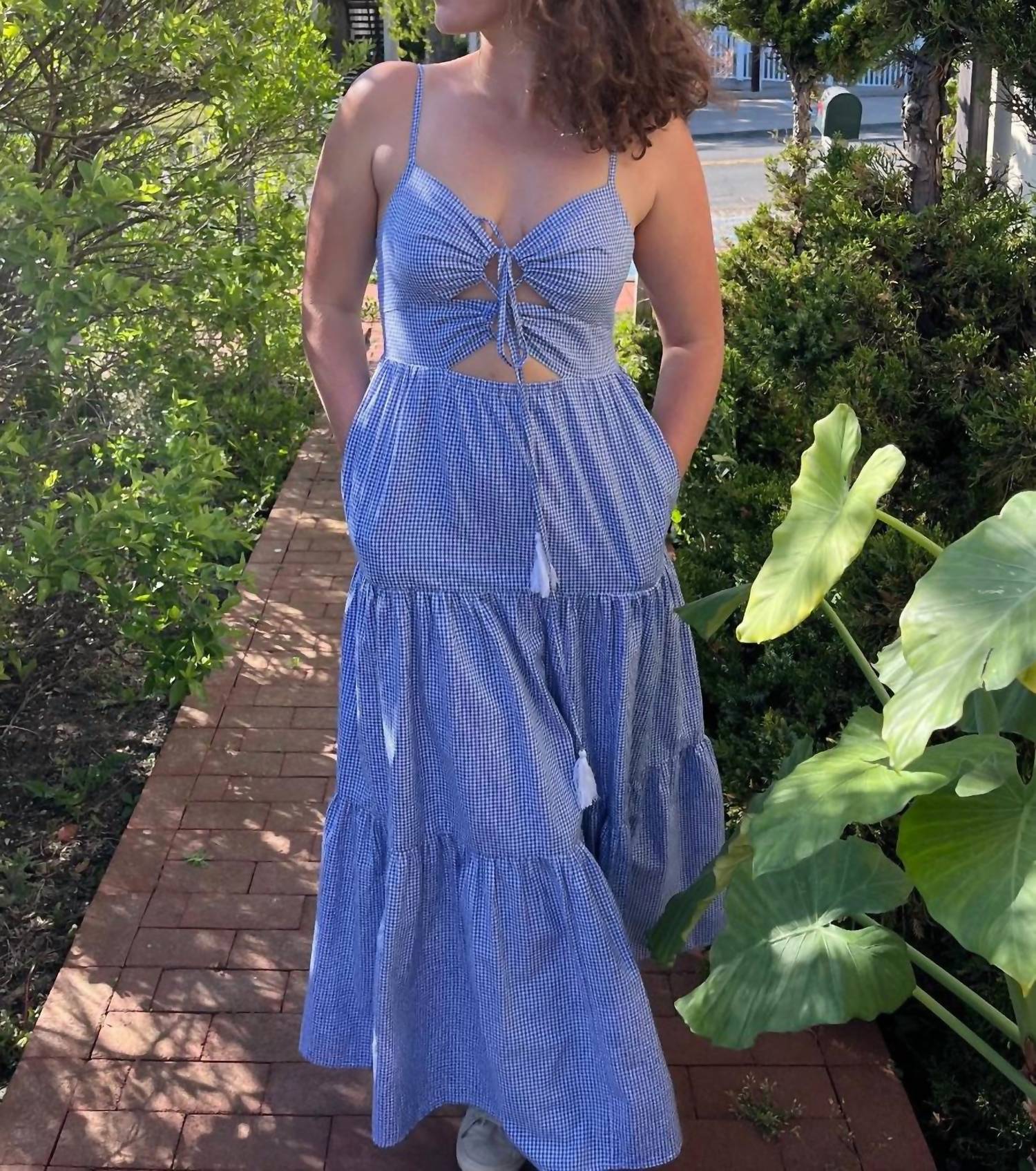 NIBI MTK Nadia Tier Dress in blue - women's dress - view 4