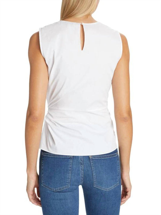 Veronica Beard - Bisa Twisted Stretch Cotton Top