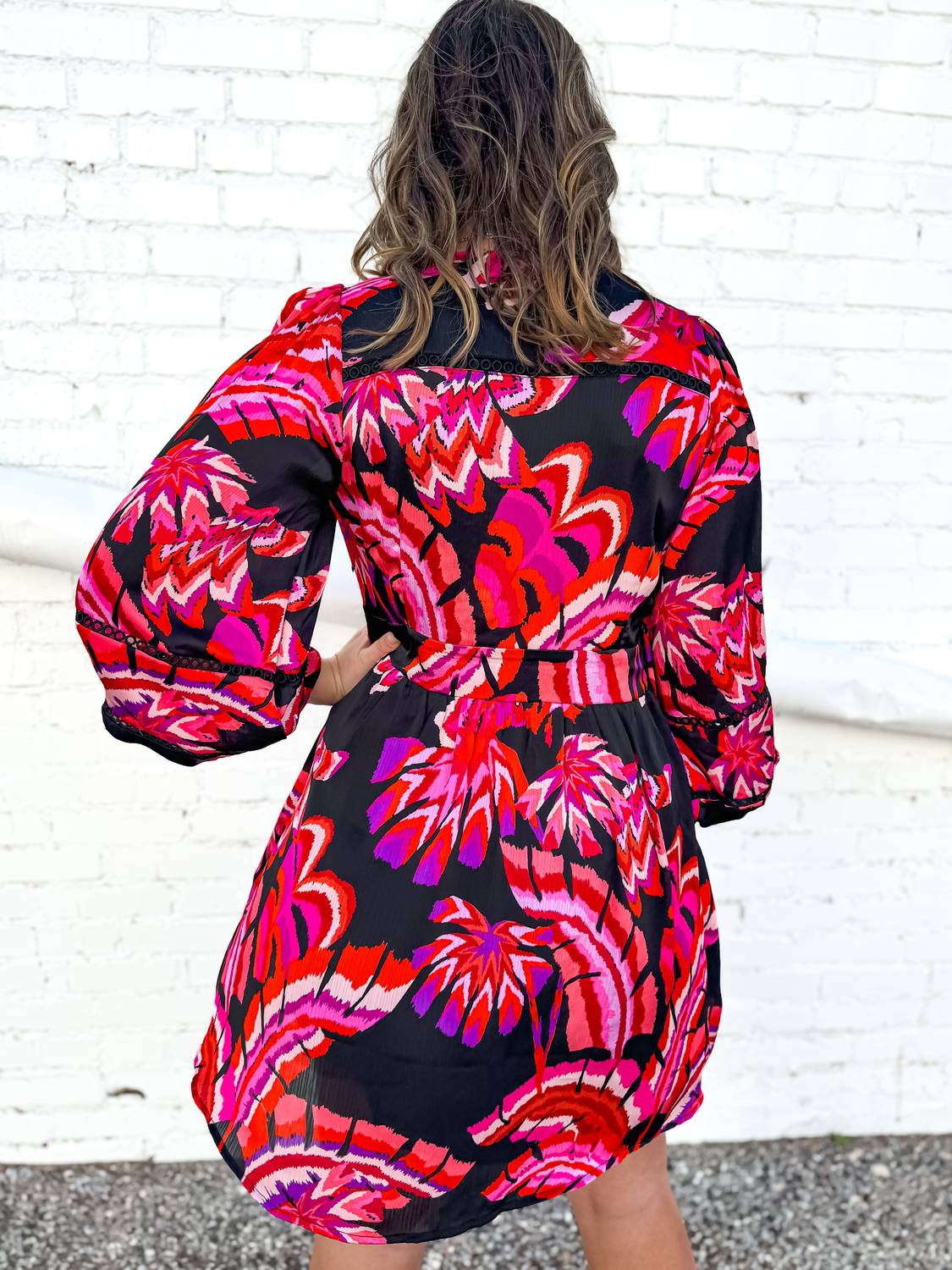 Joy Joy - Trimmed Cinched Dress