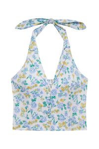Frankies Bikinis - COTTAGE POPLIN HALTER TOP