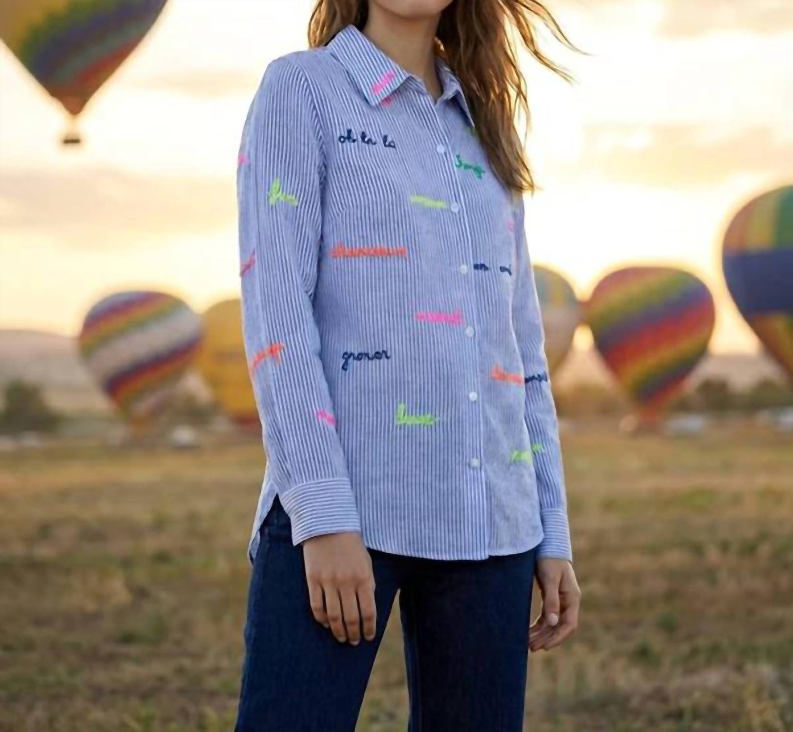 Vilagallo - Embroidered Words Shirt