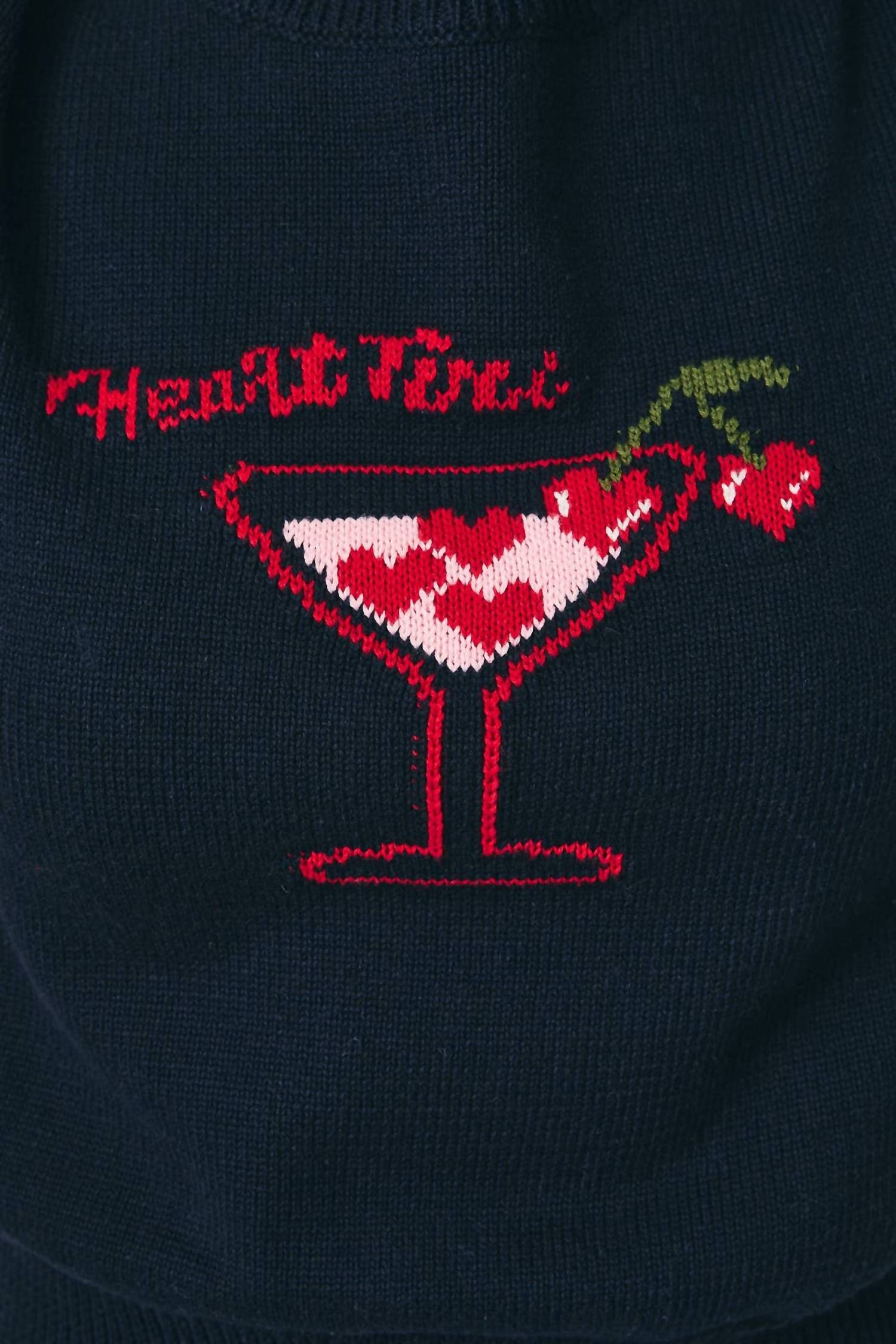 Sunday Edition - Heartini Graphic Short Sleeve Knit Sweater