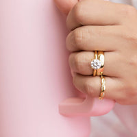 Starlette Women's Maria Stackable Ring in gold - women's jewelry - view 4