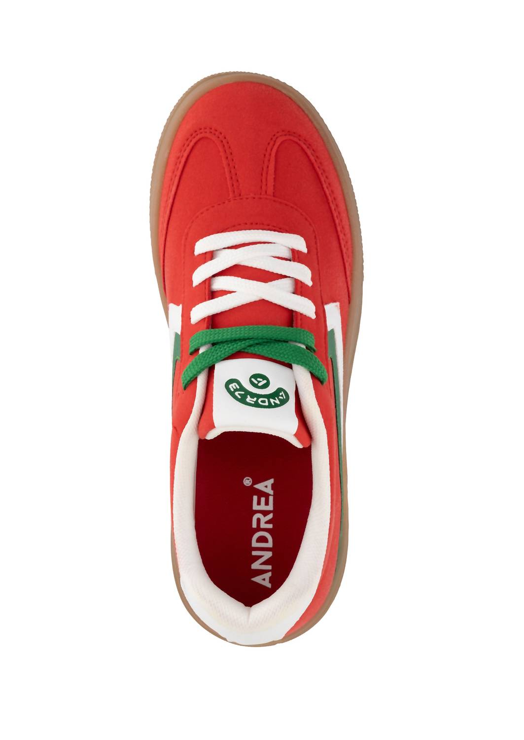 Andrea Women's Casual Sneaker in red - women's sneaker - alternate view