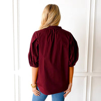 Caryn Lawn - Anna V Neck Top