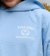 8apart Malibu Athletic Club Hoodie in blue - women's top - detail view