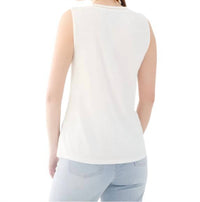 Fdj - Sleeveless V-neck Jersey Top
