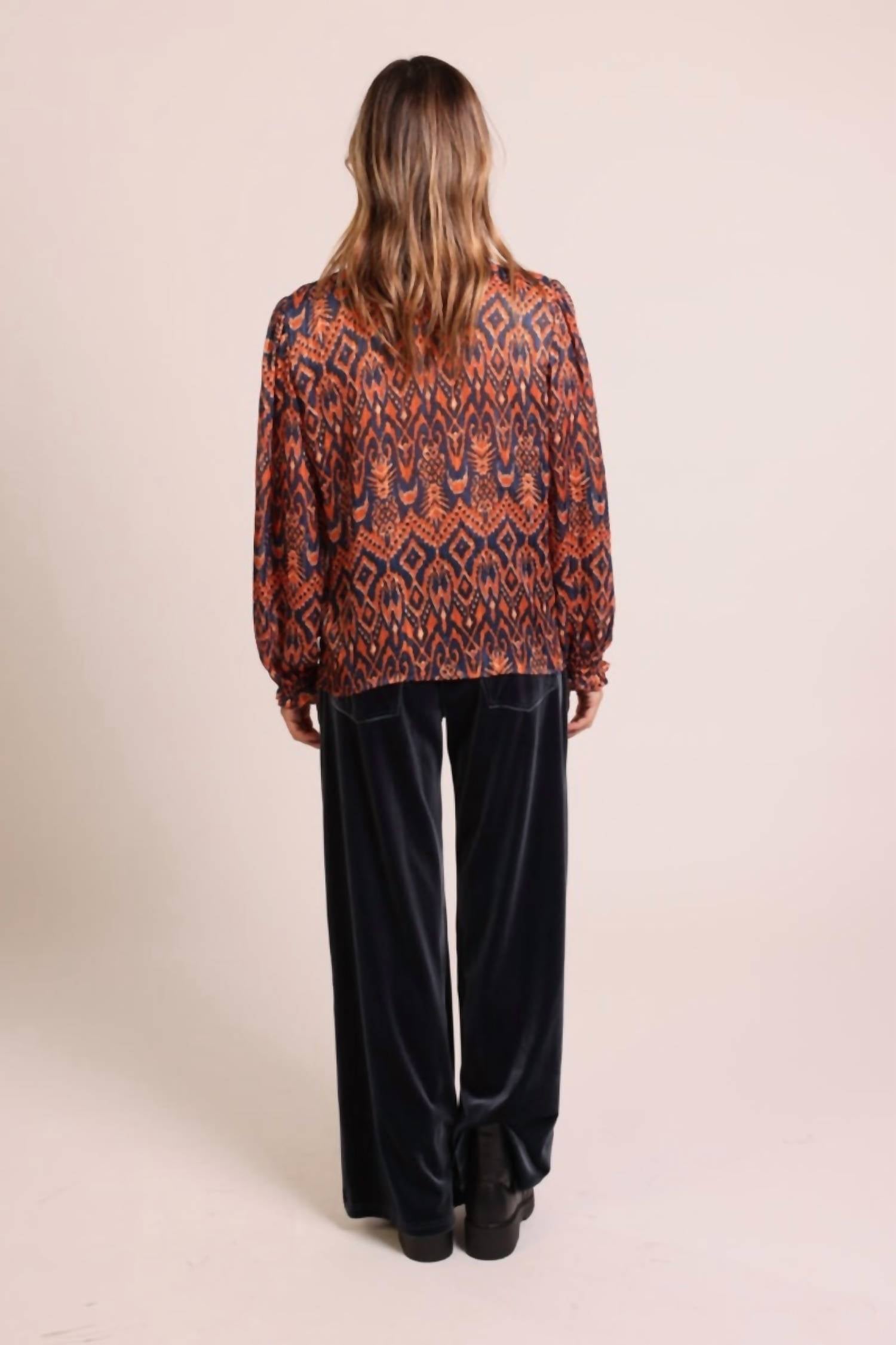 Traffic People A Case For Chaos Truce Shirt in henna - women's blouse - detail view