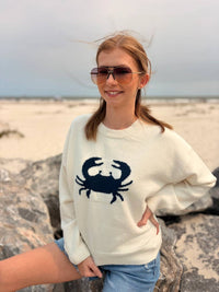 Urban Daizy - Women's The Harbor Bay Crab Knit Sweater