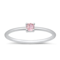 Starlette Women's Round Stackable Ring in pink - women's jewelry