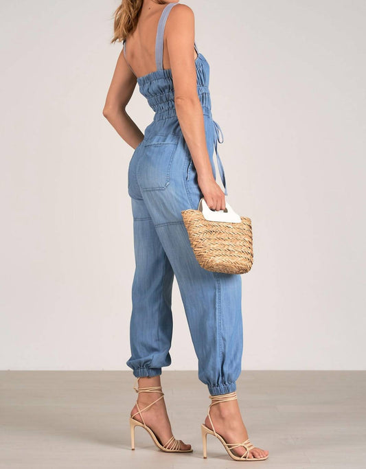 Elan - Women's Denim Tank Jumpsuit