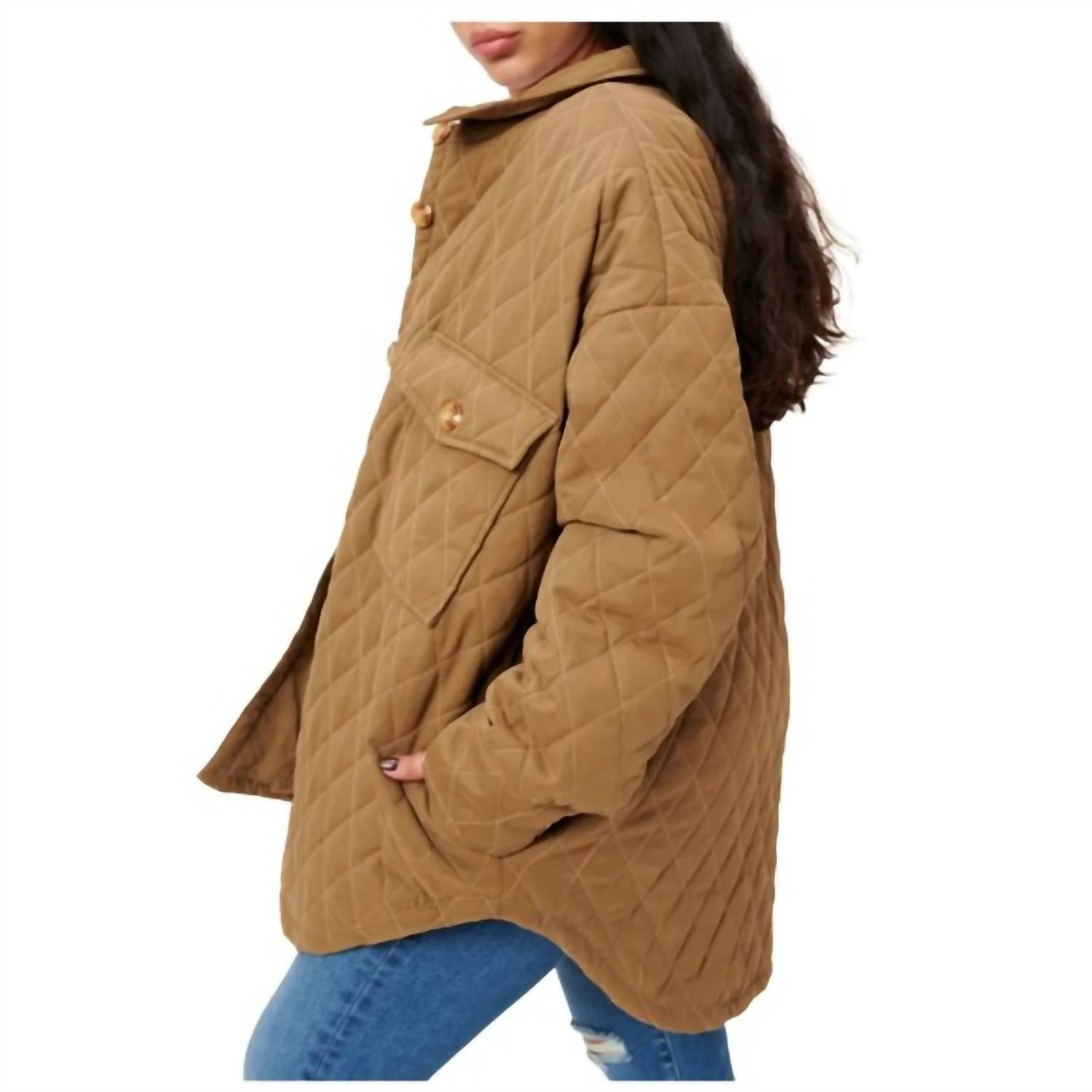 Good American - Women's Essentials Quilted Sherpa Shacket