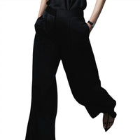 Saint Art - Neve Mid-waisted Charmeuse Wide Leg Pant