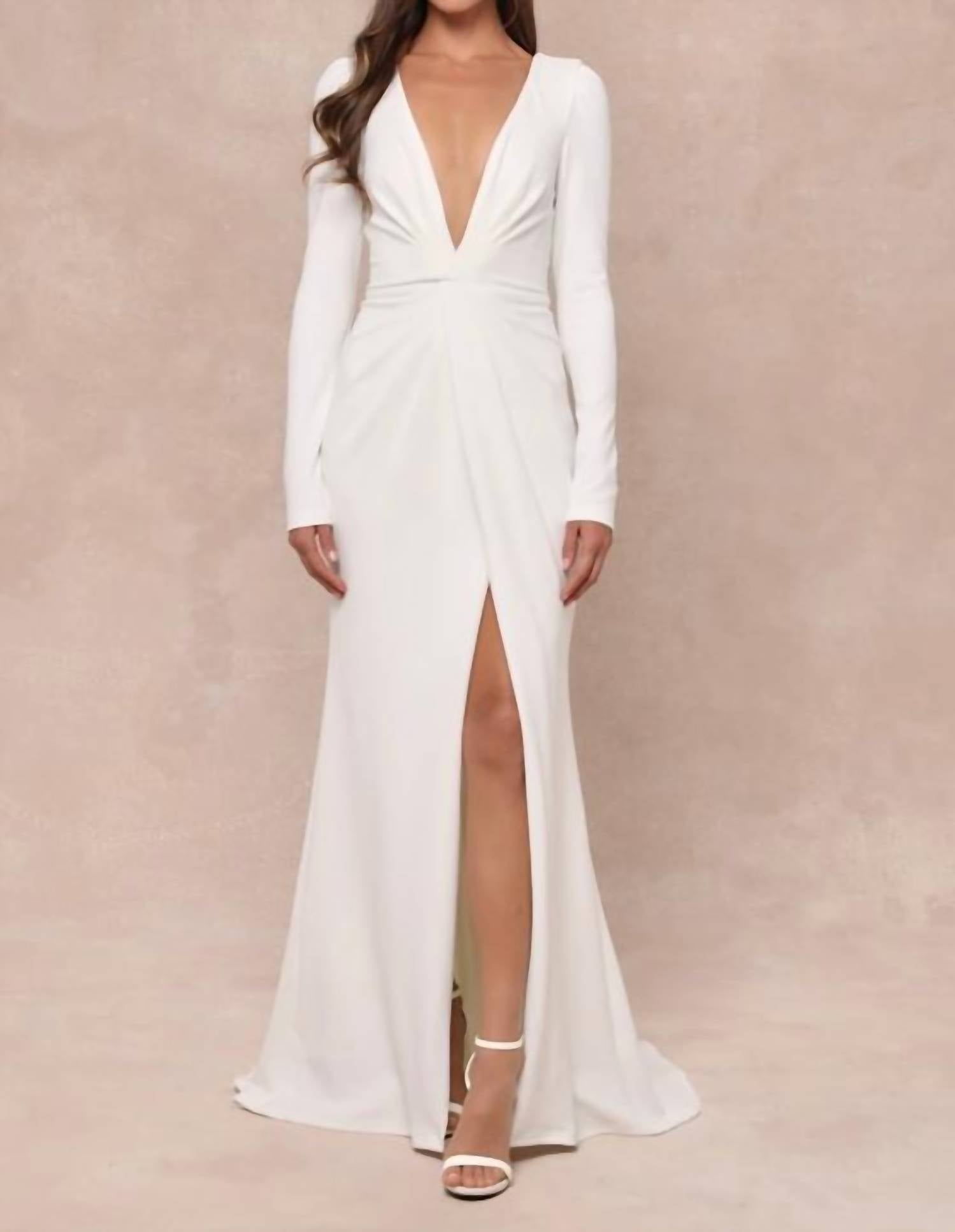 Lulus - Women's Stunning Romance Long Sleeve Mermaid Maxi Dress