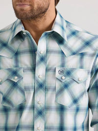 Wrangler - Sawtooth Pocket Plaid Western Snap Shirt