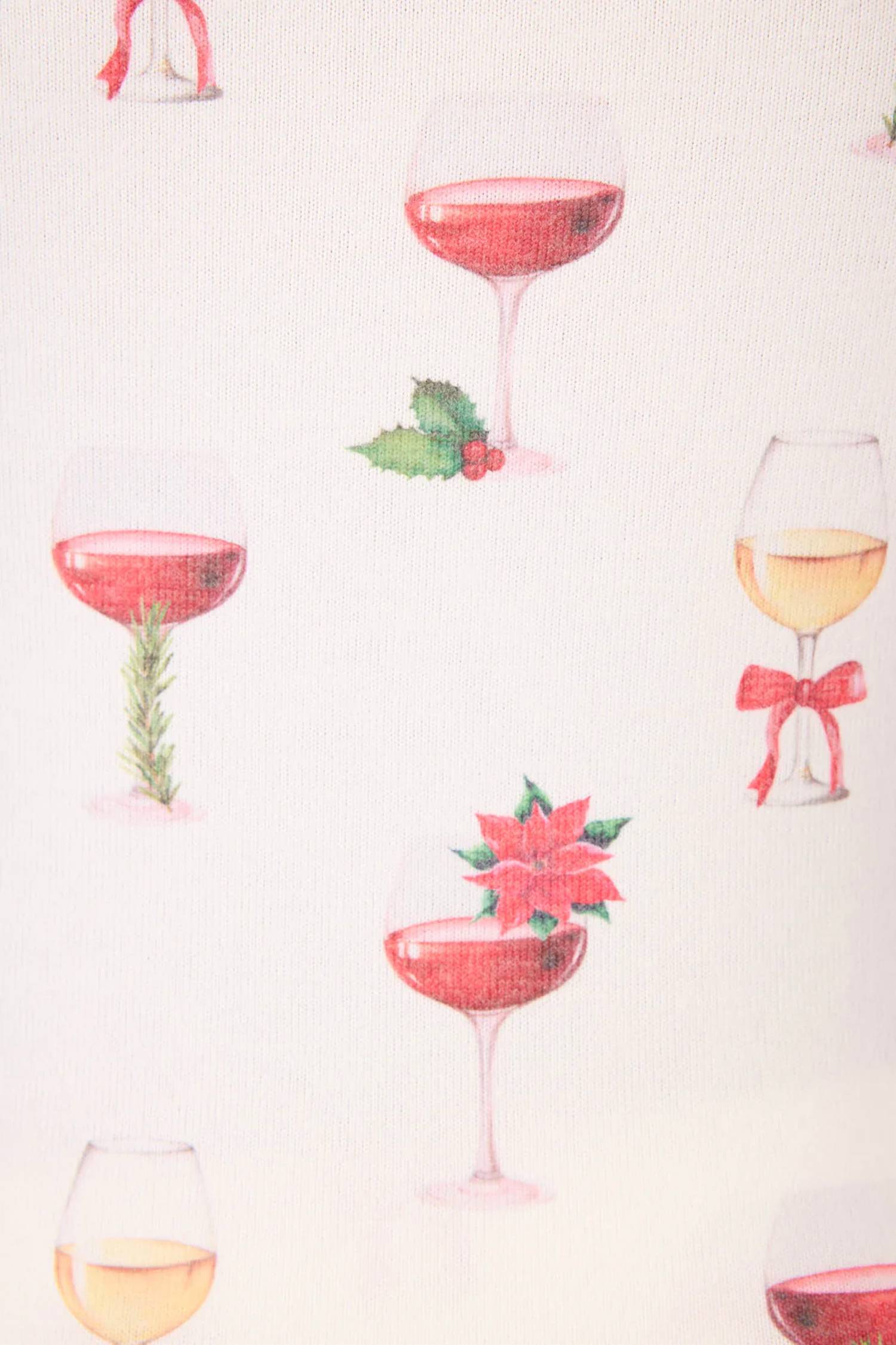 Pj Salvage - Let's Get Toasty Holiday Wine Print Tank Top