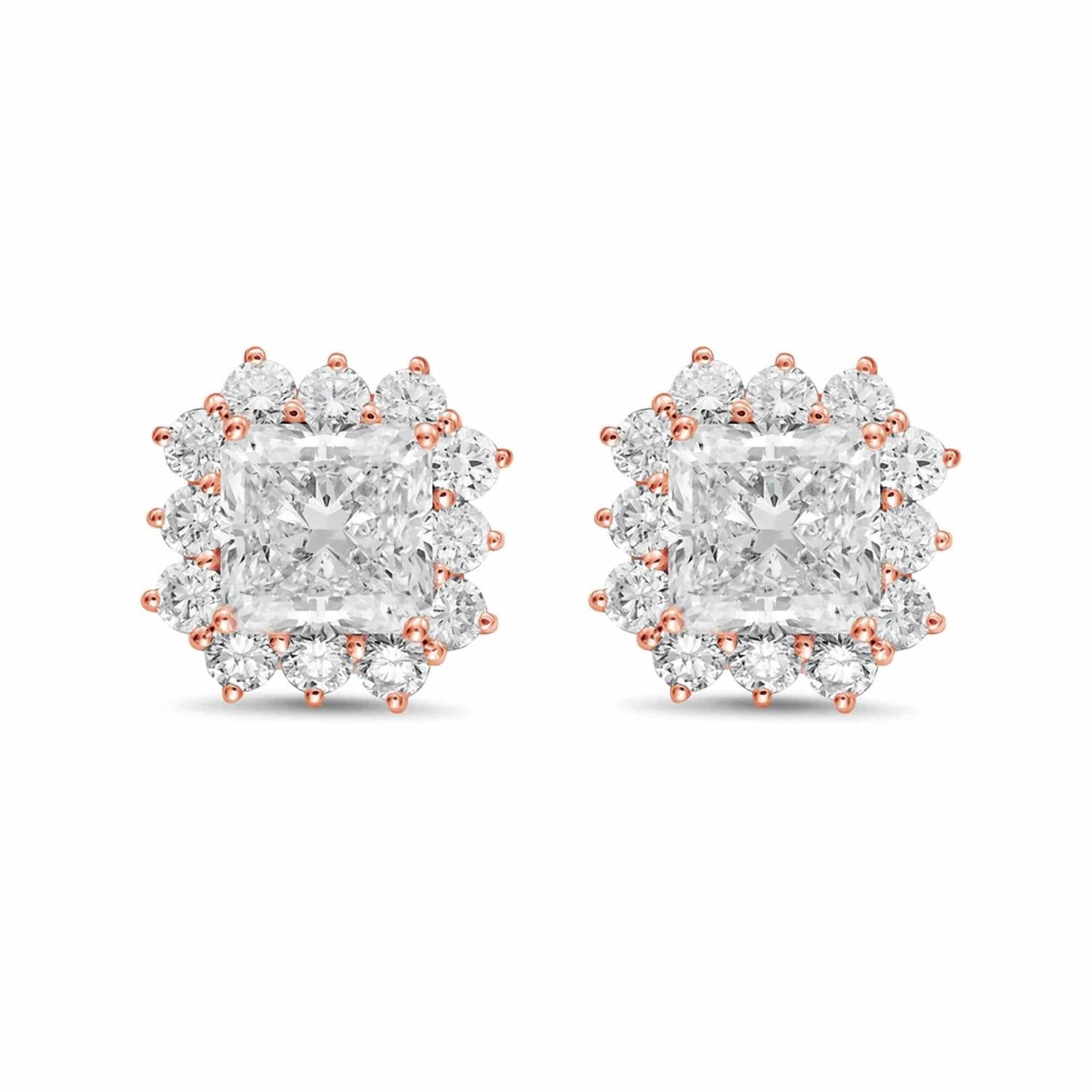 Diana M Jewels - Women's Radiant Lab-Grown Diamond Stud Earrings (10.00 Ct TCW) - Bold