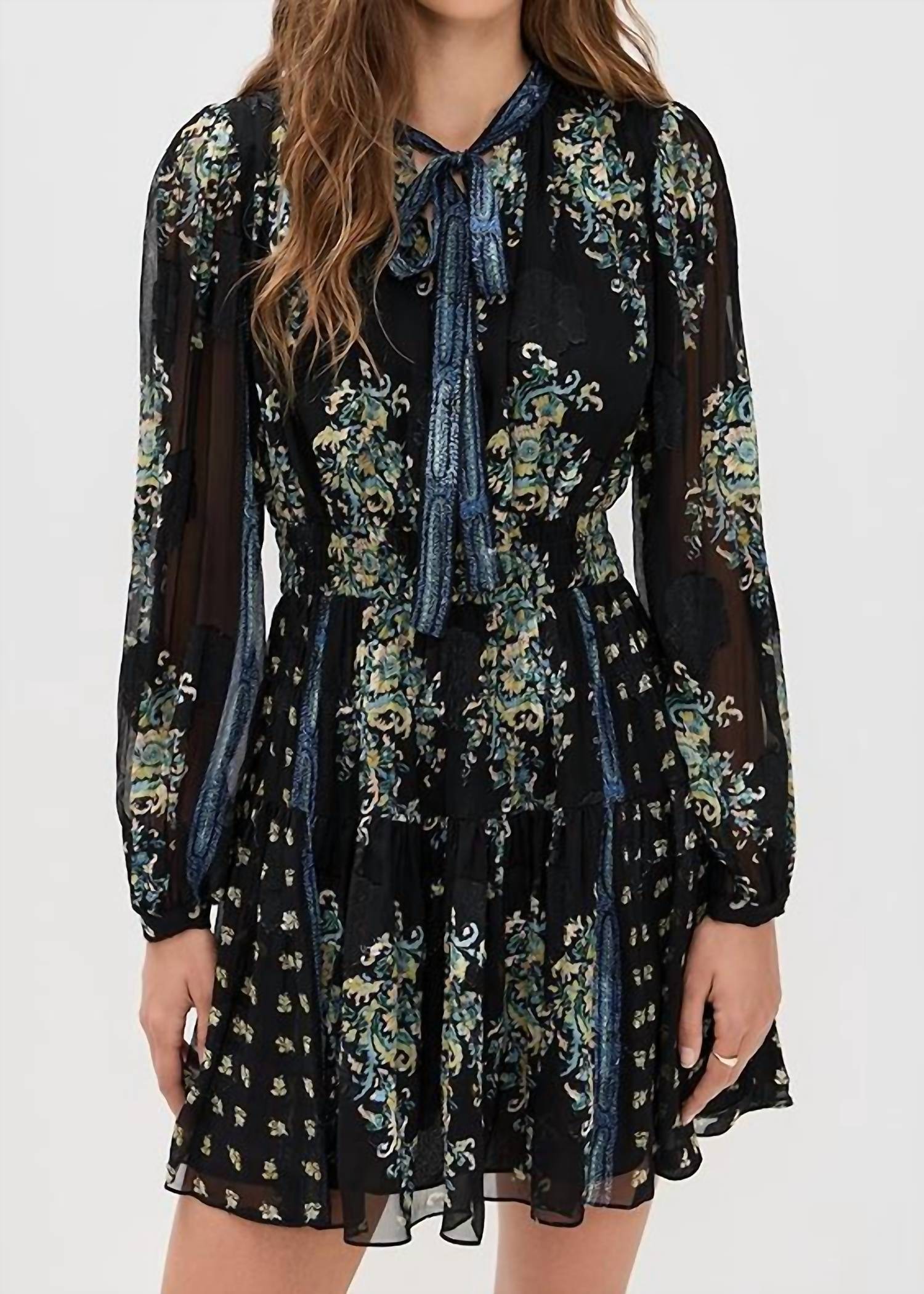 Ulla Johnson - Maris Necktie Long Sleeve Mini Dress