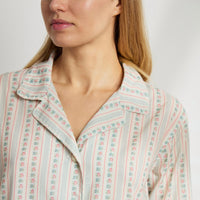 The Sleep Code - Printed Floral Cotton Long Pajama Set