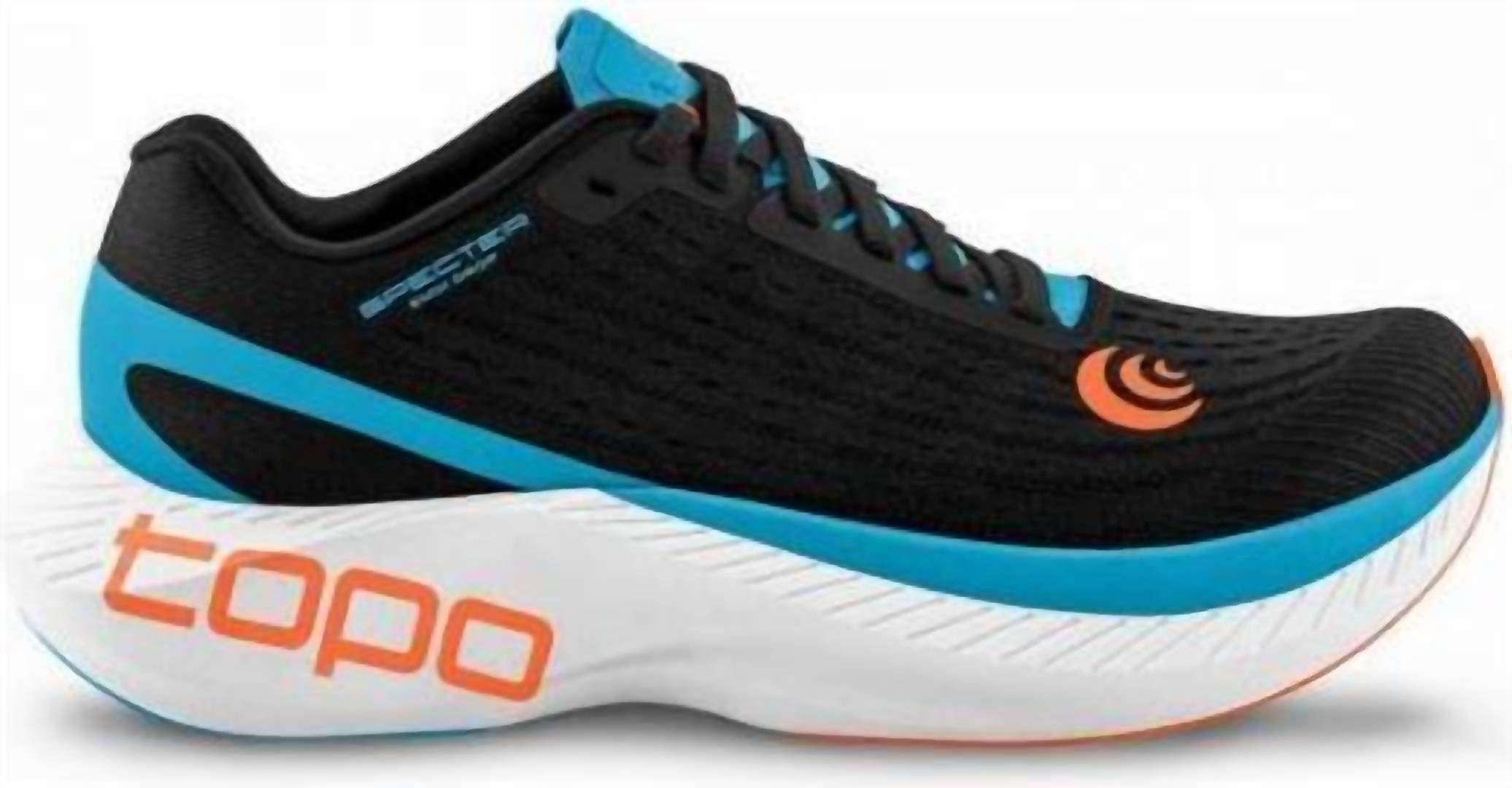 Topo Athletic Men's Specter Running Shoe in black blue - men's shoe