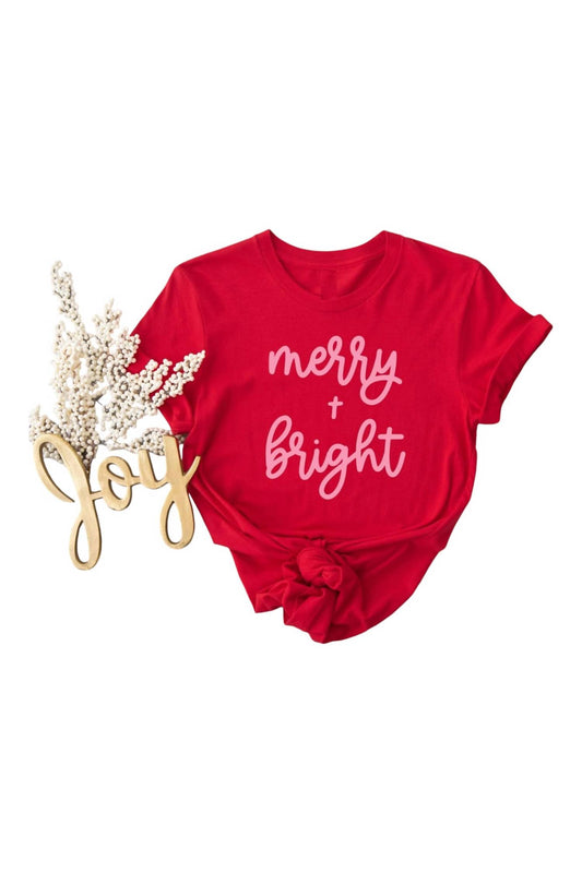 Fox And Owl - Women's Merry & Bright Christmas Tee