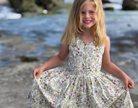 VIGNETTE Tilly Dress in yellow meadow floral - kids' dress - alternate view