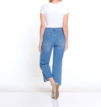 Multiples - Fringe-seamed Denim Crop Jeans