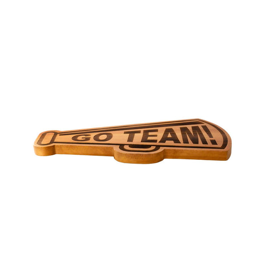 Creative Gifts International - Go Team Megaphone Wood Board - 9.25" x 16"