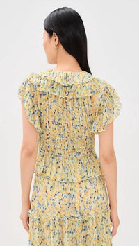Ulla Johnson - Athene Short Sleeve Silk Top