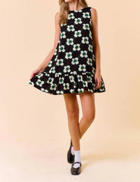 Doe And Rae - Floral Twill Tie Back Mini Dress