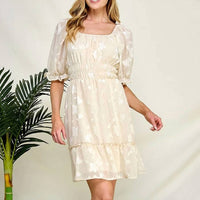 Chris & Carol - Carefree Smocked Waist Mini Dress