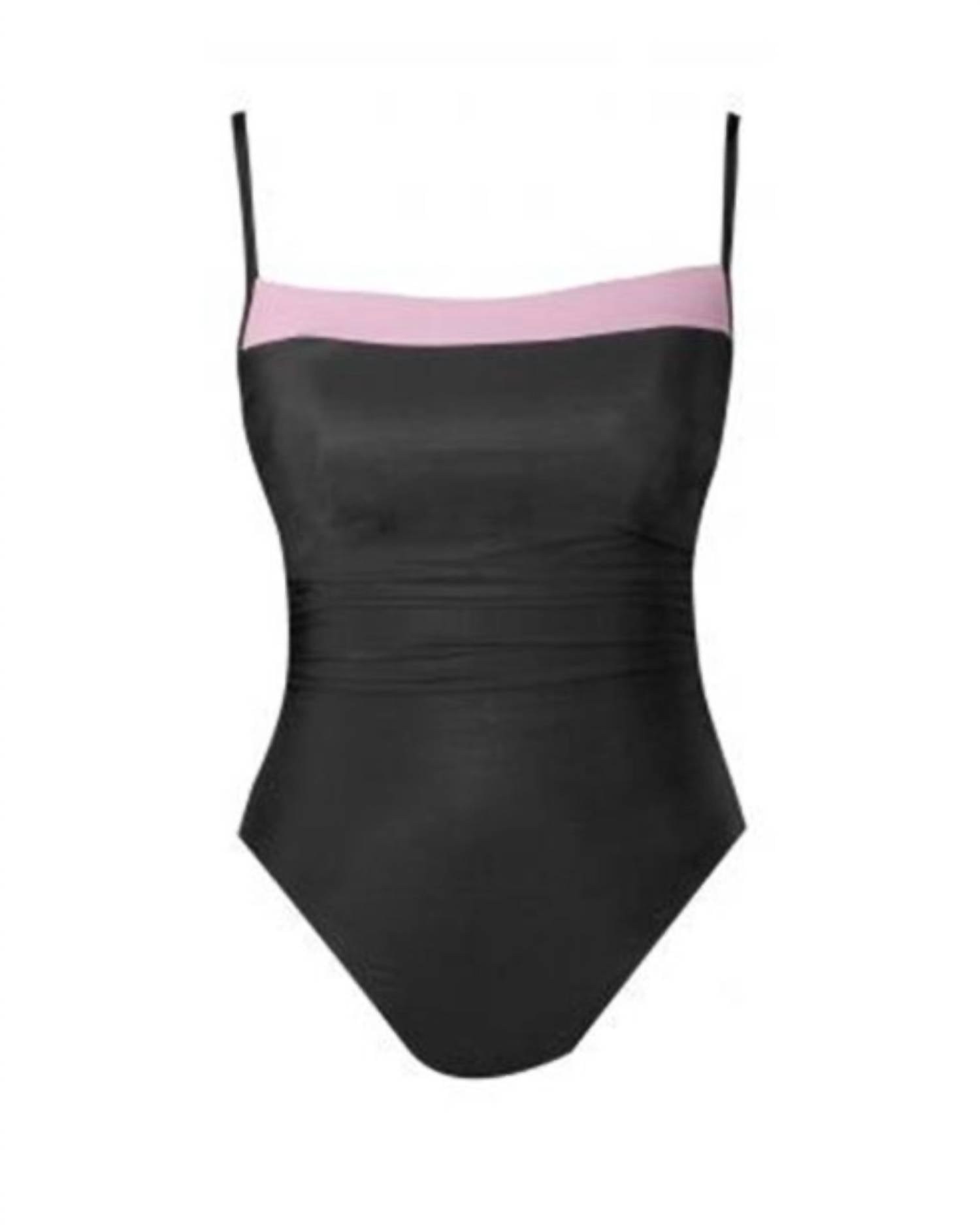 Miraclesuit Kara Underwire One Piece Swimsuit in coral colorblock - women's swimwear - detail view