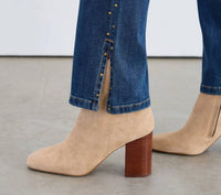 Fdj - Pull On Straight Ankle Denim Jean