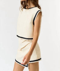 Lalavon - October Lover Tweed Skort Set