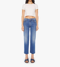 Mother - Mid Rise Rambler Zip Ankle Fray Jeans