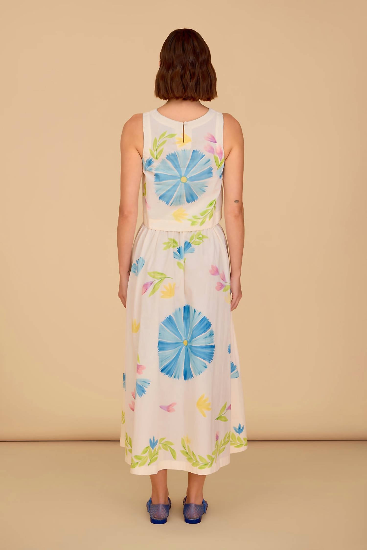 Olivia by Livro KIT SKIRT in flora painted - women's skirt - detail view