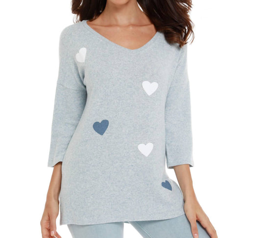 French Kyss - Gabrielle Kashmira 3/4 Sleeve V-Neck Blouse