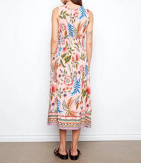 Charlie B - Smocked Printed Viscose Midi Dress