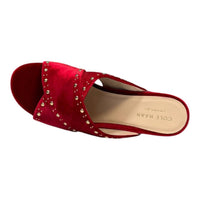 COLE HAAN Women's Gabby Studded Slip-on Sandals in red velvet - women's sandal - view 7