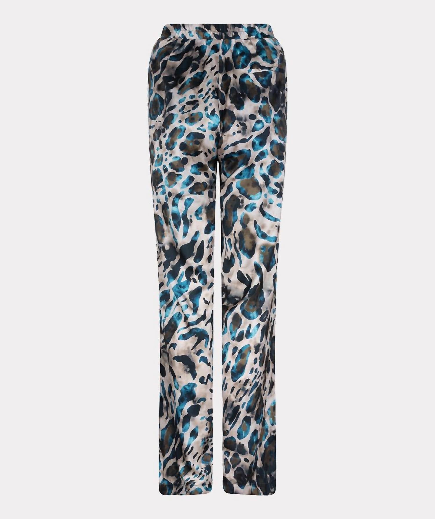 ESQUALO TROUSERS SATEEN ANIMAL ROOTS in print - women's pants - alternate view