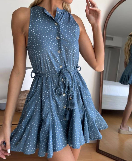 Mint - Fleur Polka Dot Mini Dress