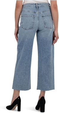 Kut From The Kloth - Gwen High Rise Wide Leg Slouchy Raw Hem Jeans