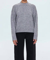 PISTOLA Aura Relaxed Crew Neck Sweater in charcoal - women's sweater