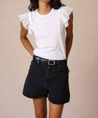 Goldie - Fishnet Ruffle Tee