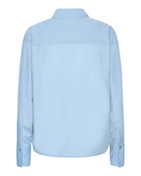 Karmamia Drew Shirt in sky blue cotton - women's blouse - detail view