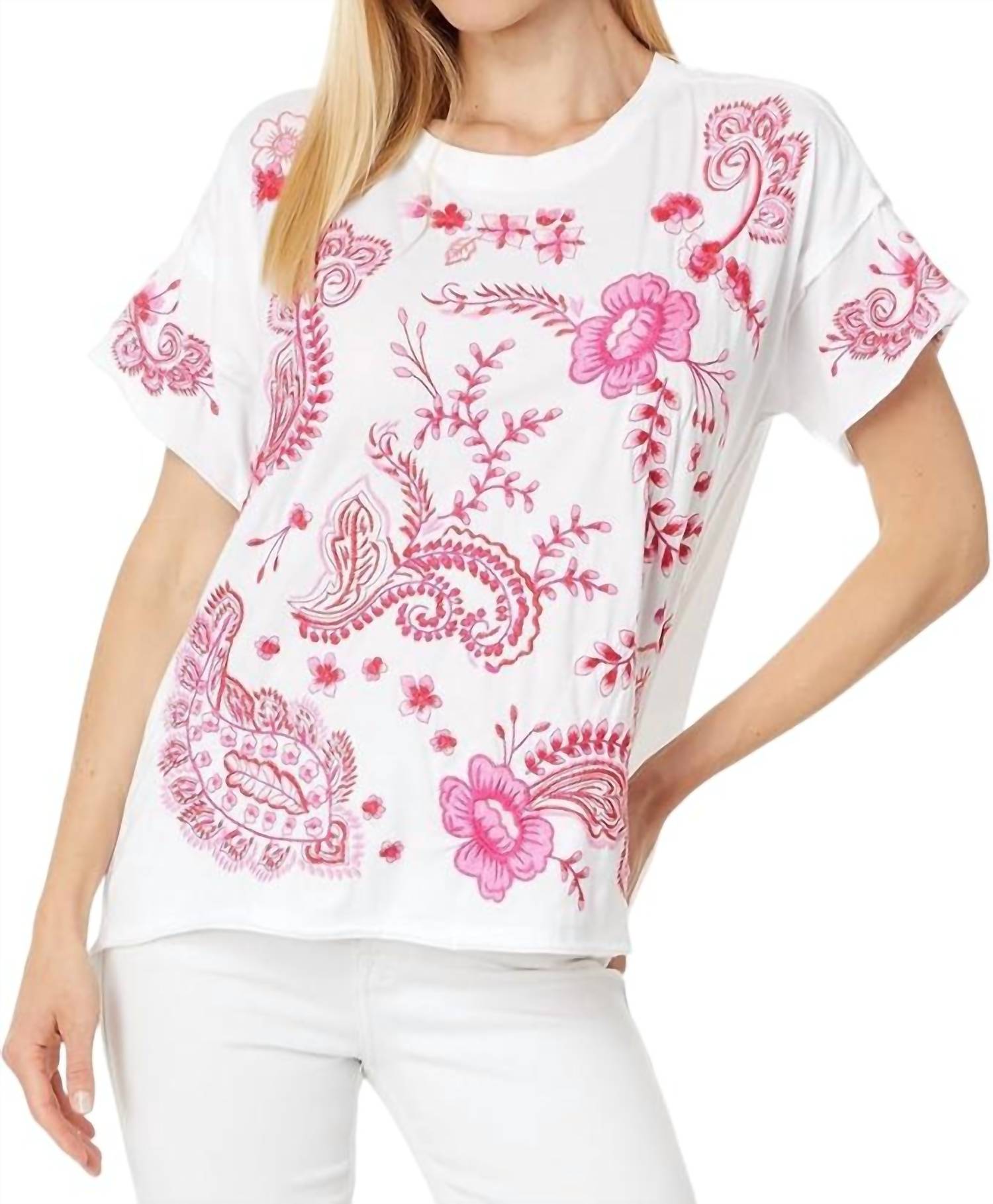 Johnny Was - Cassia Raw Detail Swing Tee