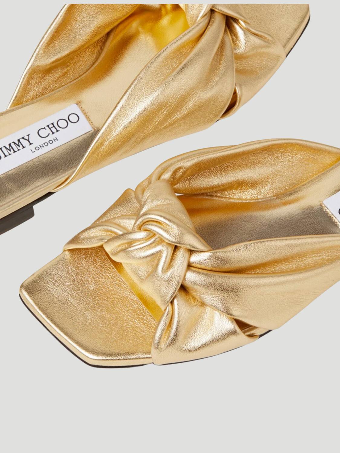 Jimmy Choo - Women's Leather Avenue Knot Flat