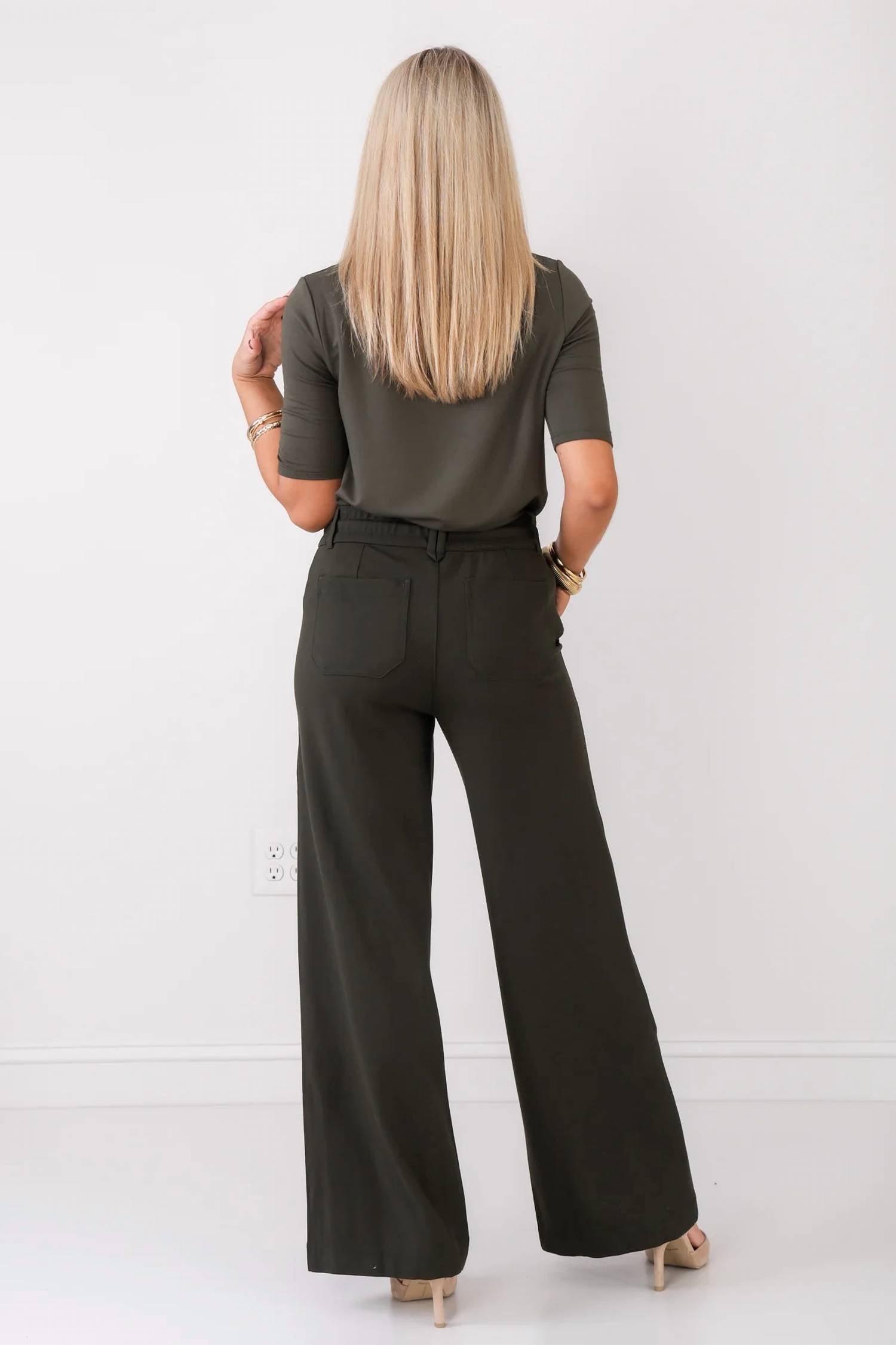 Tribal - Dark Ivy Pull On Pant With Drawcord