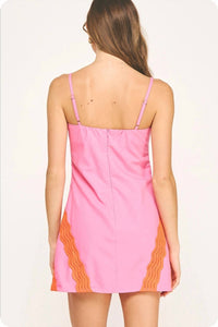 Strut & Bolt - Scallop Linen Mini Dress