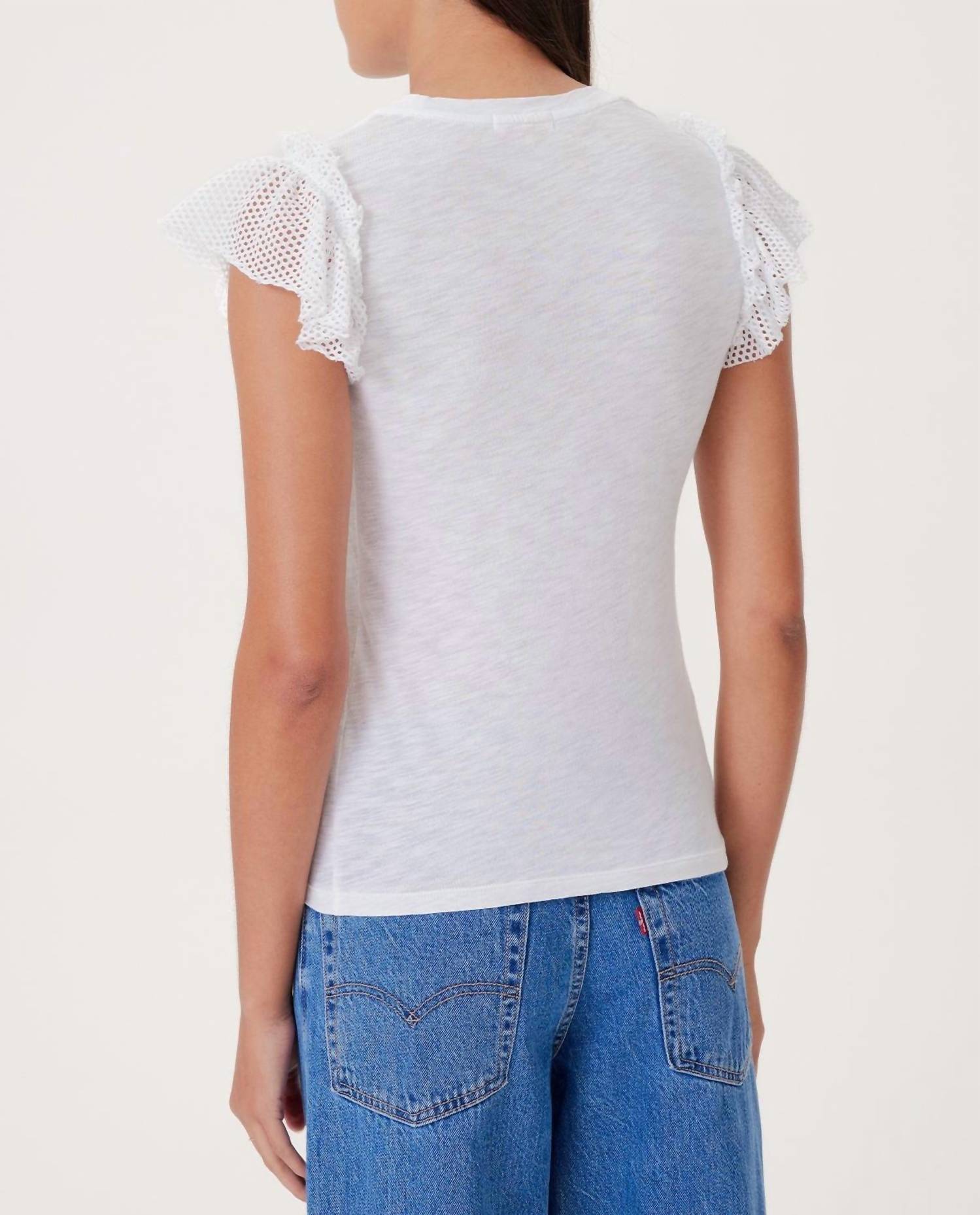 Goldie - Fishnet Ruffle Tee